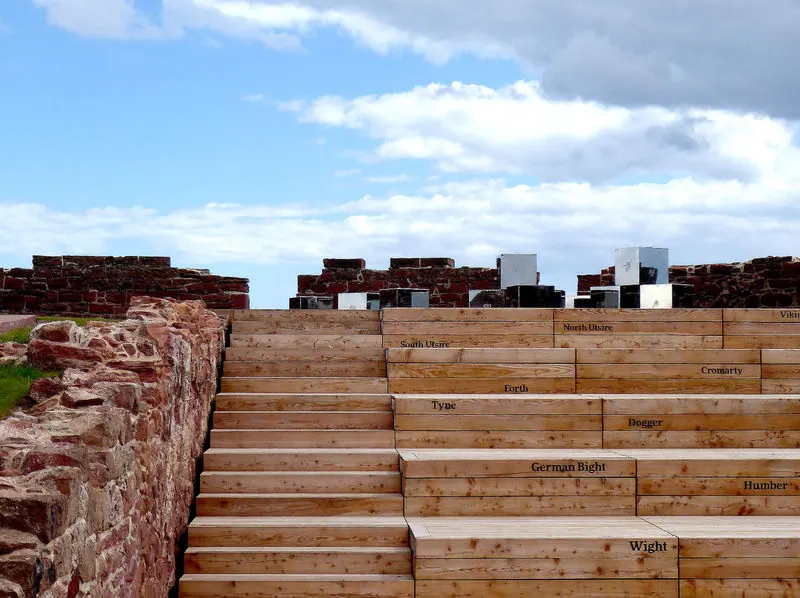 Lamer Island Battery, Dunbar, detail